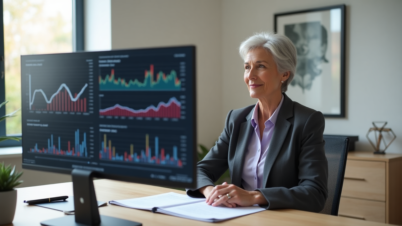 Senior bei der Investitionsplanung